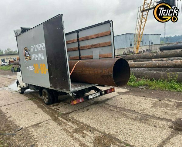 Доставка трубы шесть метров и стройматериалов на Газели в Томске 